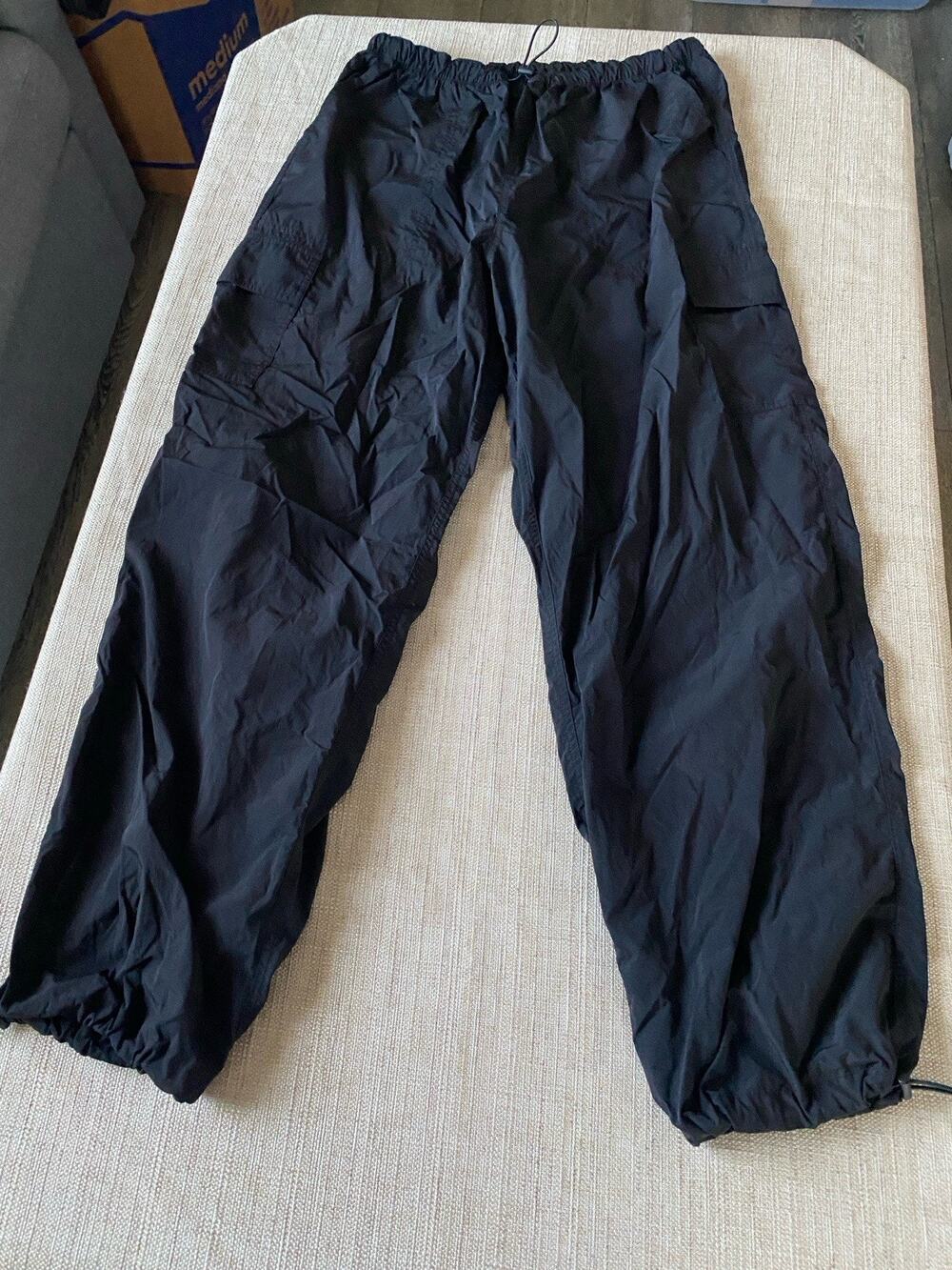 Victoria's Secret Pink Black Nylon Jogger Pants Size L